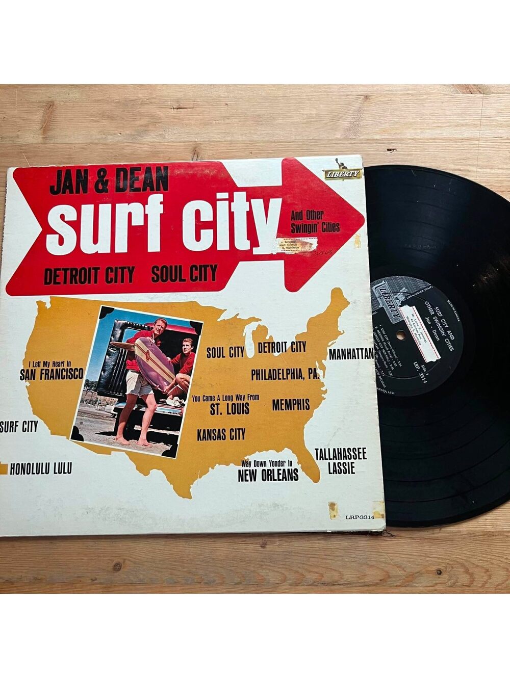 Jan & Dean - Surf City and other Swingin' Cities 33rpm VG+ VR16